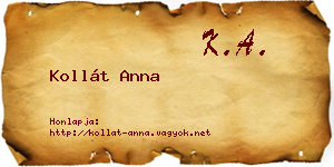 Kollát Anna névjegykártya
